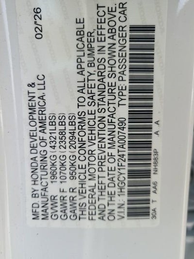 2026 Honda Accord Sedan LX