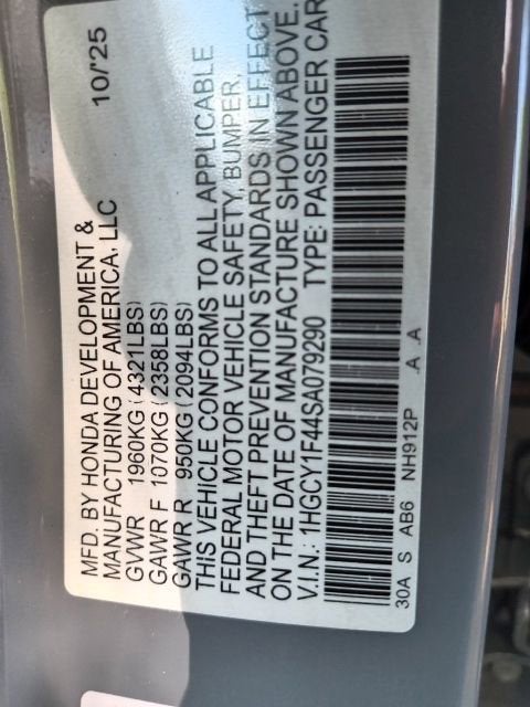 2025 Honda Accord Sedan SE