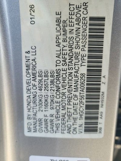 2026 Honda Accord Hybrid Sport