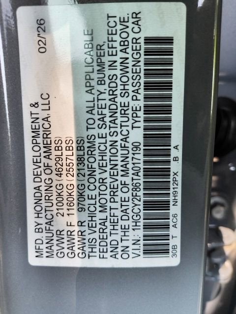 2026 Honda Accord Hybrid Touring