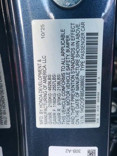 2025 Honda Accord Hybrid Touring