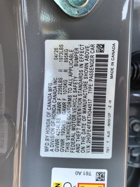 2026 Honda Civic Sedan Hybrid Sport Touring