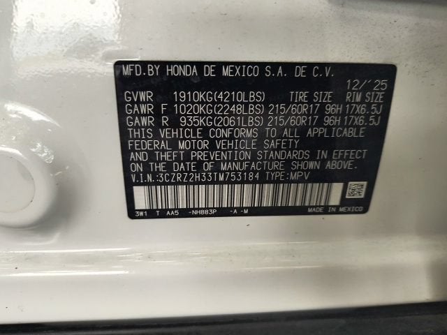 2026 Honda HR-V LX