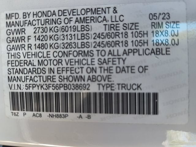 2023 Honda Ridgeline RTL
