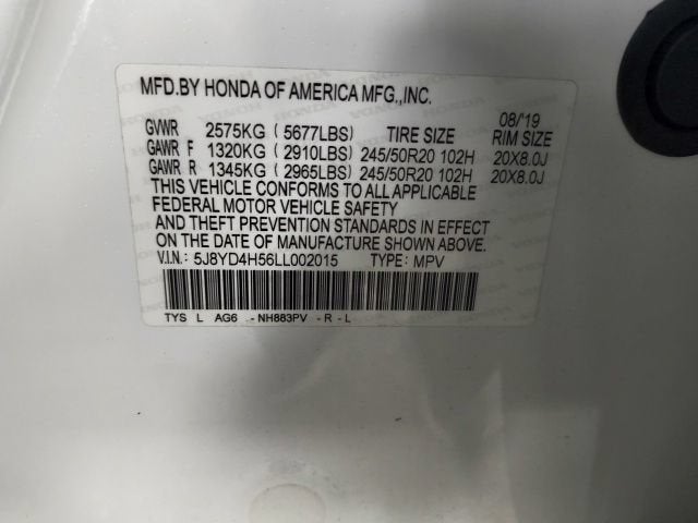 2020 Acura MDX w/Technology Pkg