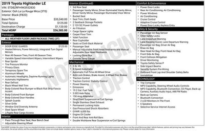 2019 Toyota Highlander LE