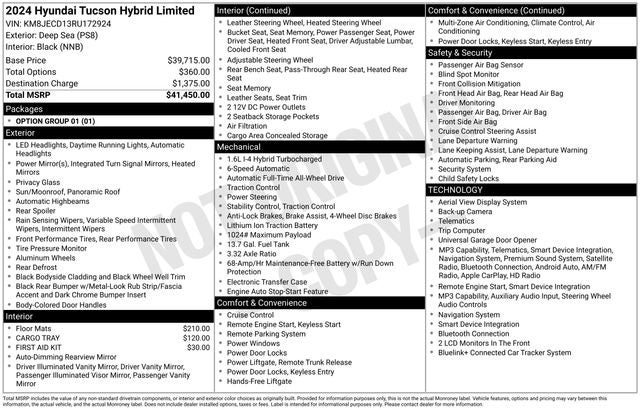2024 Hyundai Tucson Hybrid Limited