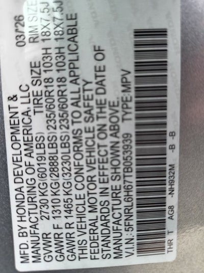 2026 Honda Odyssey EX-L
