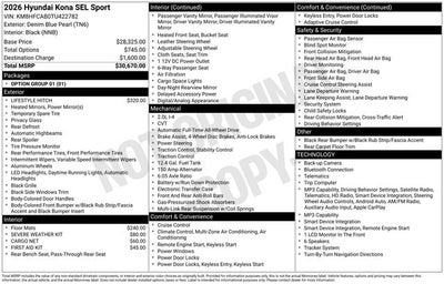 2026 Hyundai Kona SEL Sport