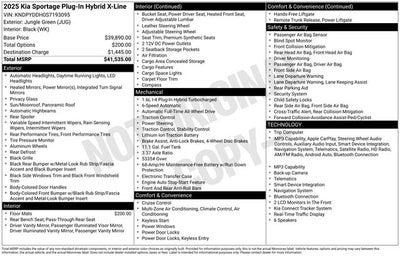 2025 Kia Sportage Plug-In Hybrid X-Line
