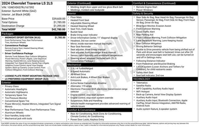 2024 Chevrolet Traverse LS Midnight Edition