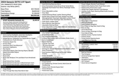 2024 Genesis GV70 3.5T Sport