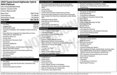 2025 Toyota Grand Highlander Hybrid MAX Platinum