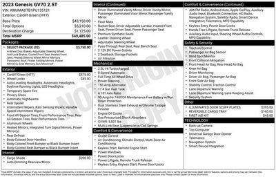 2023 Genesis GV70 2.5T Select