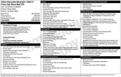 2026 Chevrolet Silverado 1500 LT (2FL)