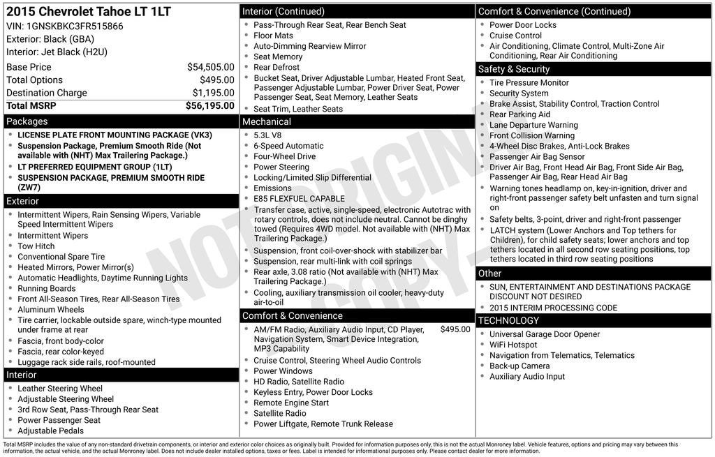 2015 Chevrolet Tahoe LT