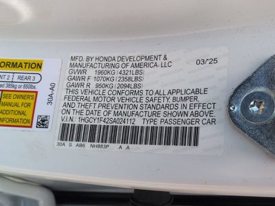 2025 Honda Accord Sedan SE