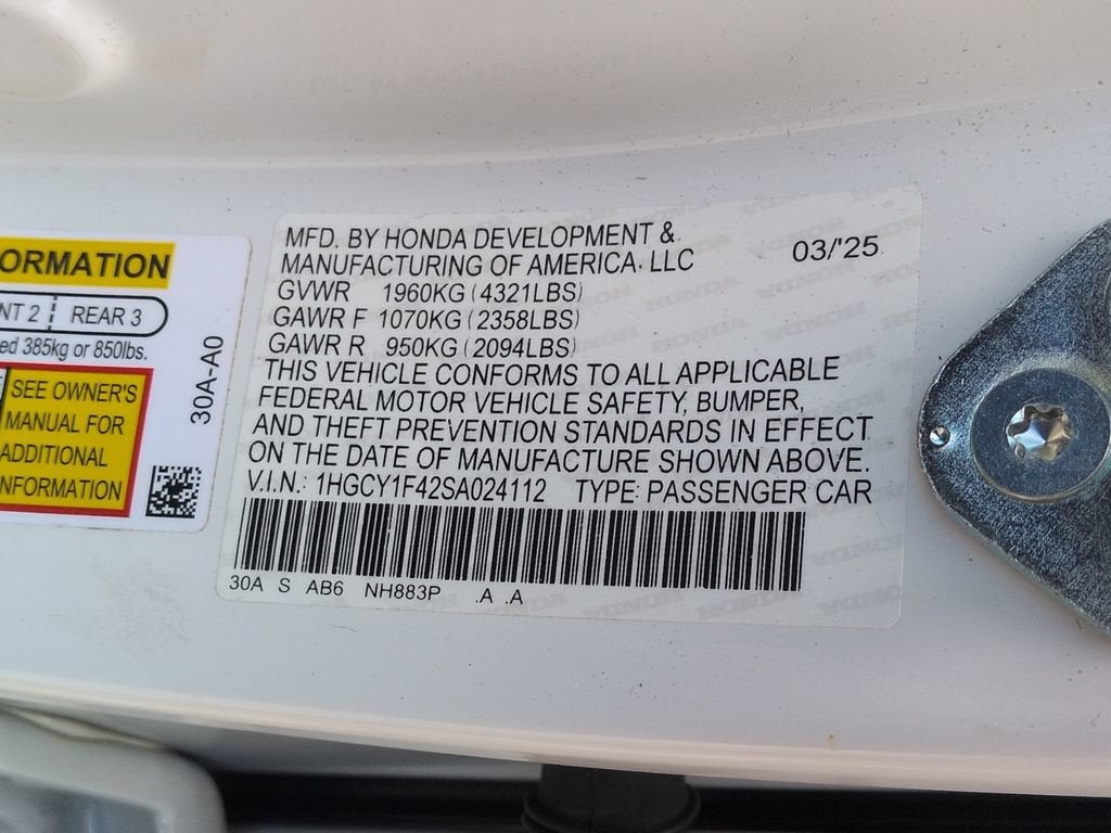 2025 Honda Accord Sedan SE