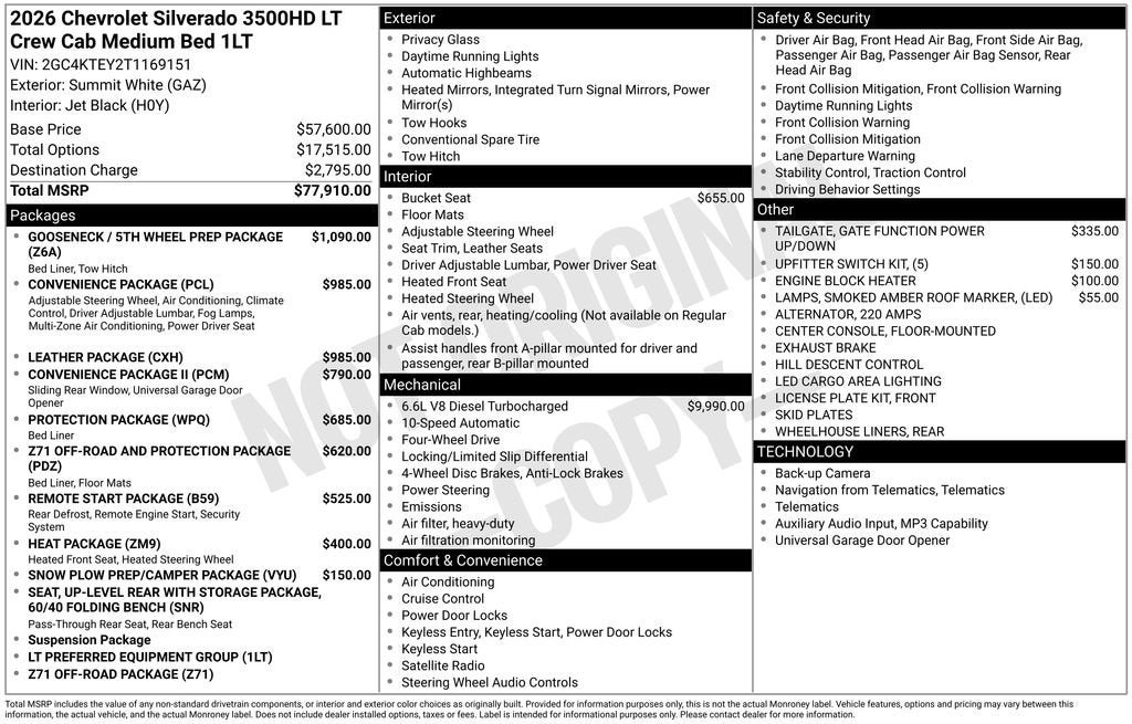 2026 Chevrolet Silverado 3500 HD LT