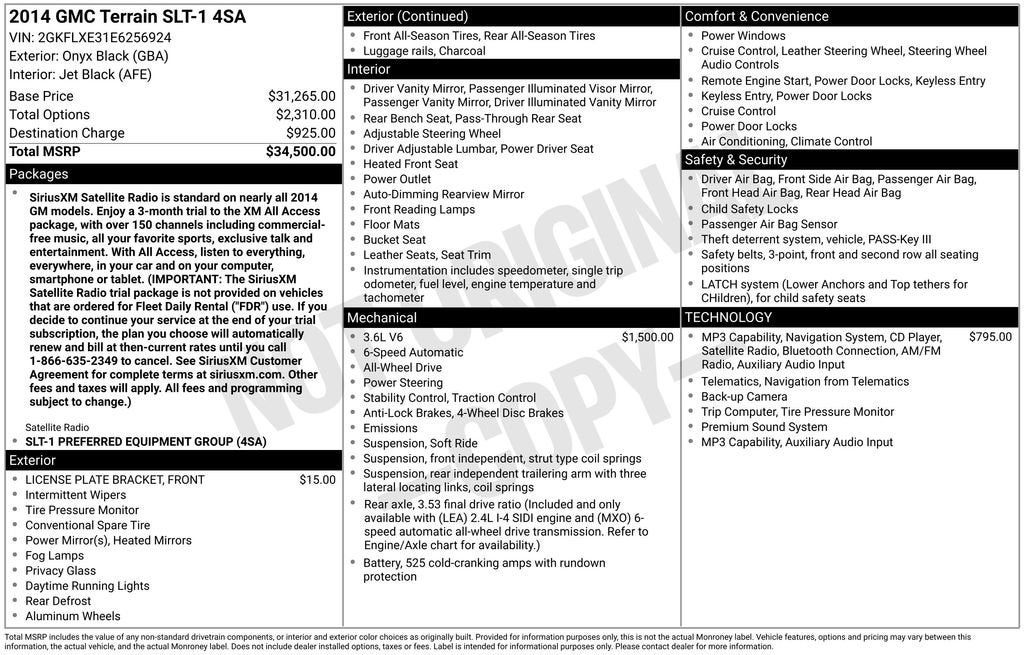 2014 GMC Terrain SLT