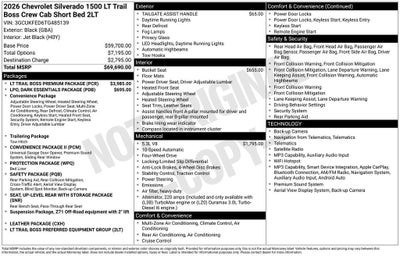2026 Chevrolet Silverado 1500 LT Trail Boss