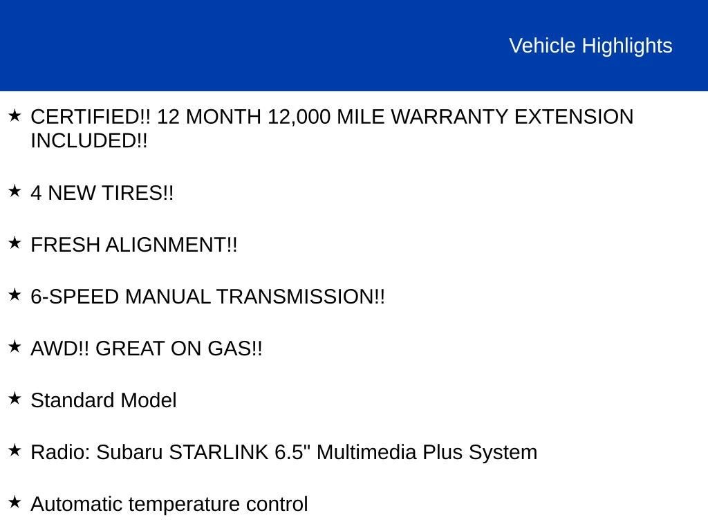 2020 Subaru WRX Manual