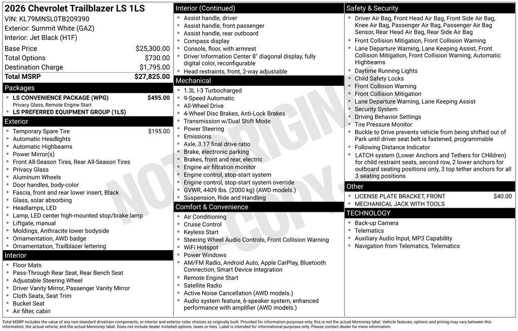 2026 Chevrolet Trailblazer LS