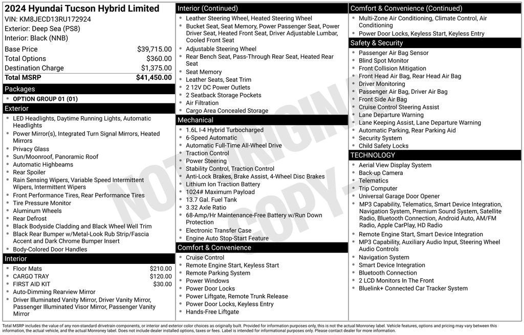 2024 Hyundai Tucson Hybrid Limited