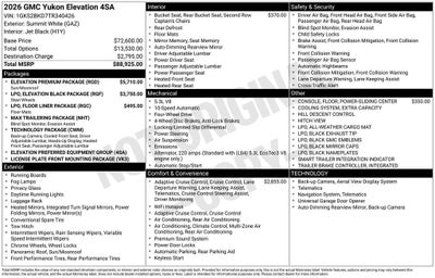 2026 GMC Yukon Elevation