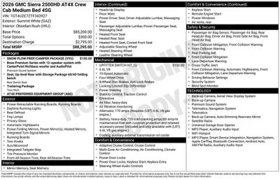 2026 GMC Sierra 2500 HD AT4X