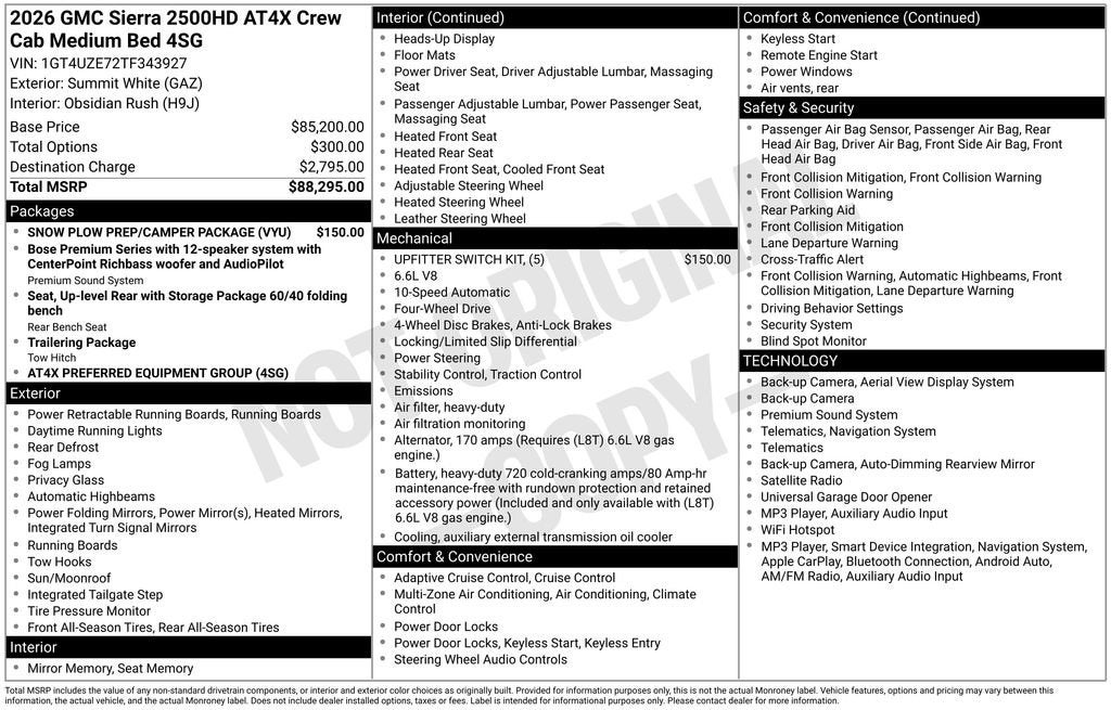 2026 GMC Sierra 2500 HD AT4X