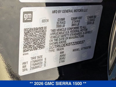 2026 GMC Sierra 1500 Elevation