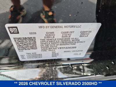 2026 Chevrolet Silverado 2500 HD LT