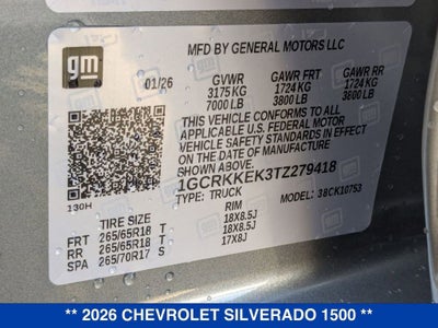2026 Chevrolet Silverado 1500 LT (2FL)