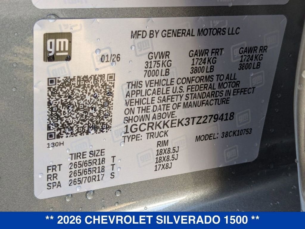 2026 Chevrolet Silverado 1500 LT (2FL)