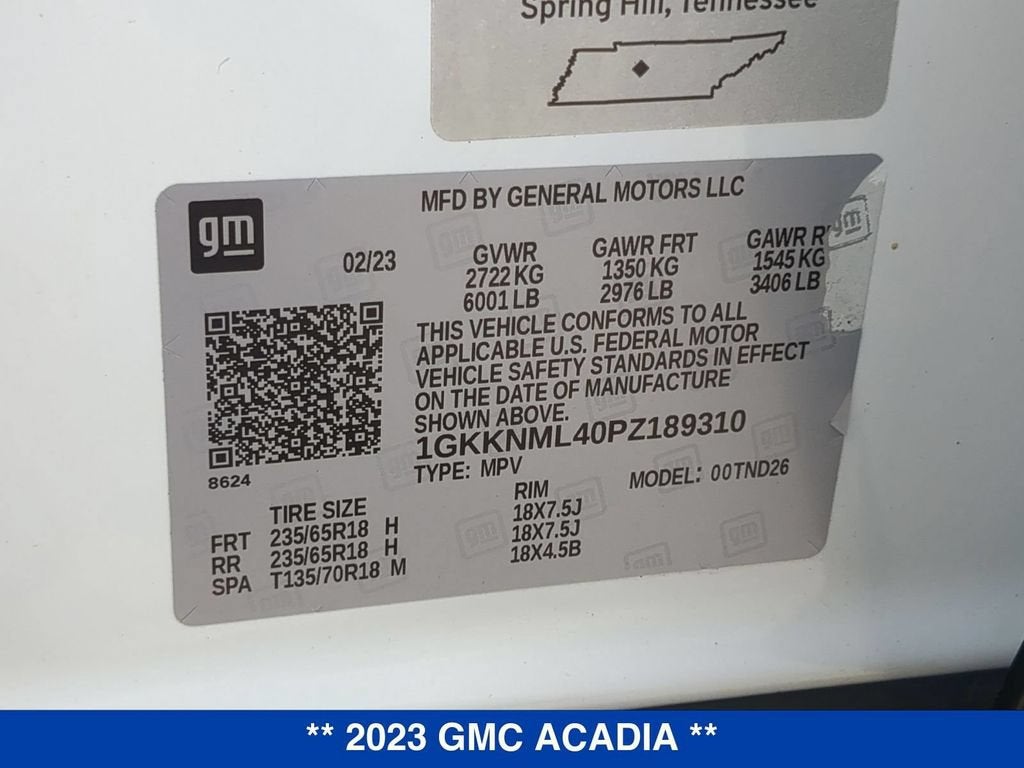 2023 GMC Acadia SLT