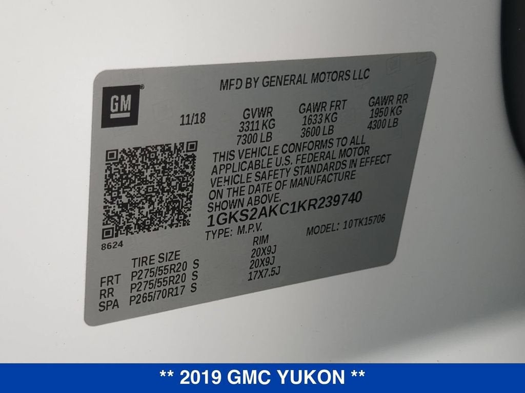 2019 GMC Yukon SLE