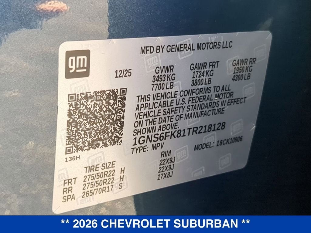 2026 Chevrolet Suburban Premier