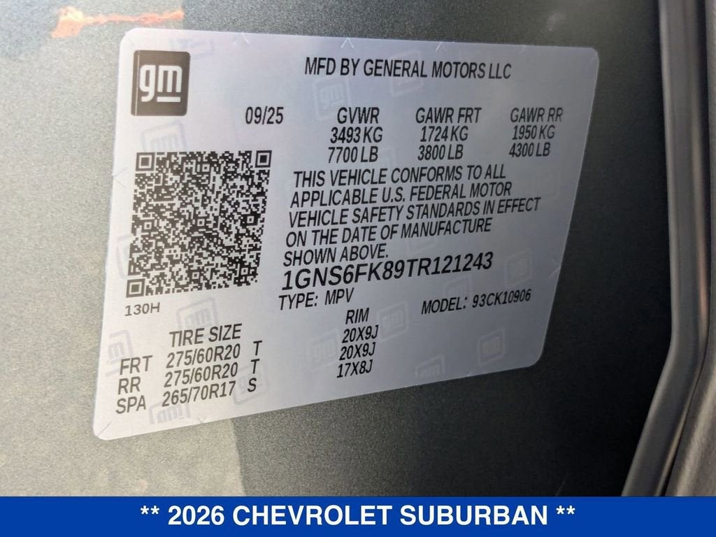 2026 Chevrolet Suburban Premier