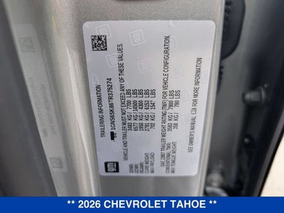 2026 Chevrolet Tahoe Premier