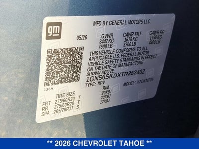 2026 Chevrolet Tahoe Premier
