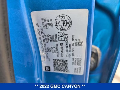 2022 GMC Canyon 4WD Elevation