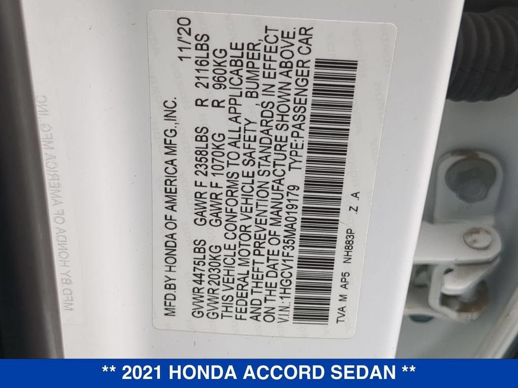 2021 Honda Accord Sport