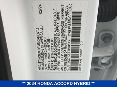 2024 Honda Accord Hybrid Sport