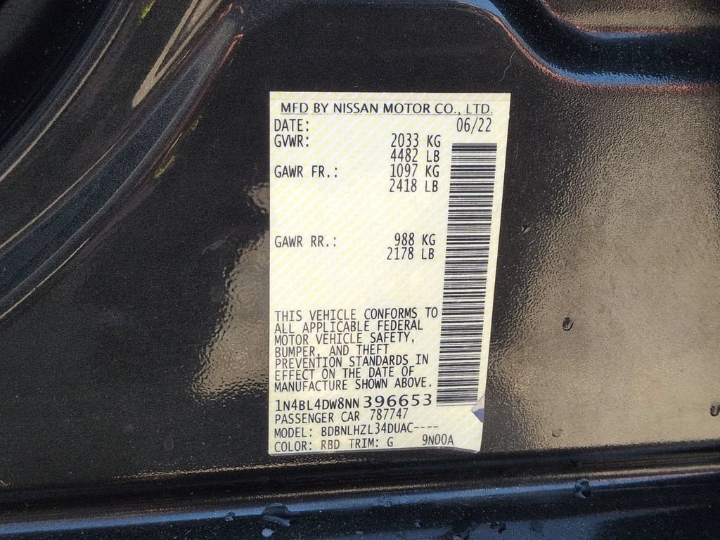 2022 Nissan Altima 2.5 SV