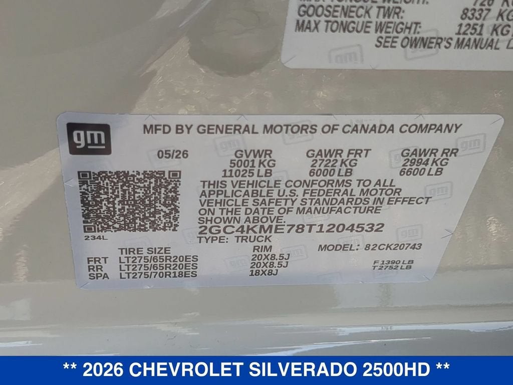 2026 Chevrolet Silverado 2500 HD Custom