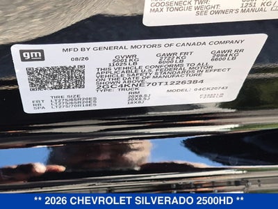 2026 Chevrolet Silverado 2500 HD LT