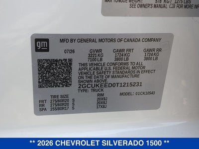 2026 Chevrolet Silverado 1500 RST