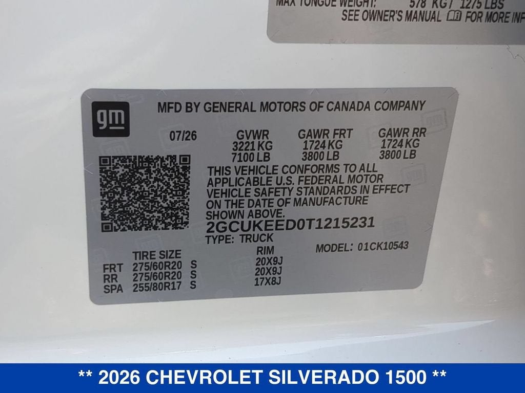 2026 Chevrolet Silverado 1500 RST