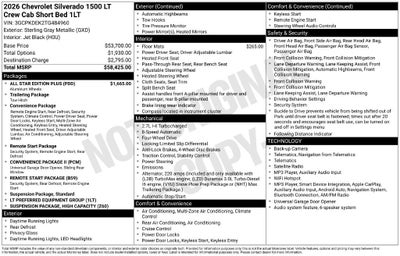 2026 Chevrolet Silverado 1500 LT